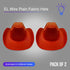 Red EL Wire Light Up Glow Plain Cowboy Hat - Pack of 2 Hats | PartyGlowz