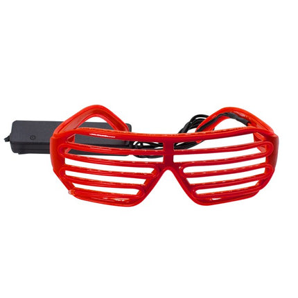 Red EL Wire Slotted Sound Activated Shades