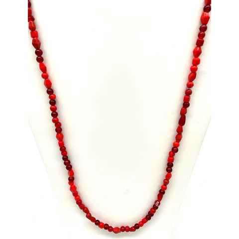 Red Glass Beaded 27 Inches Necklaces