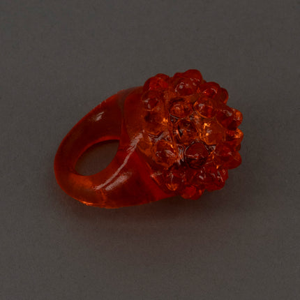 Red LED Light Up Flashing Jelly Bumpy Rings