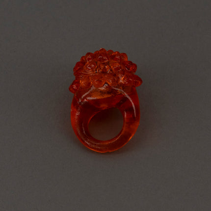 Red Light Up LED Flashing Jelly Bumpy Rings