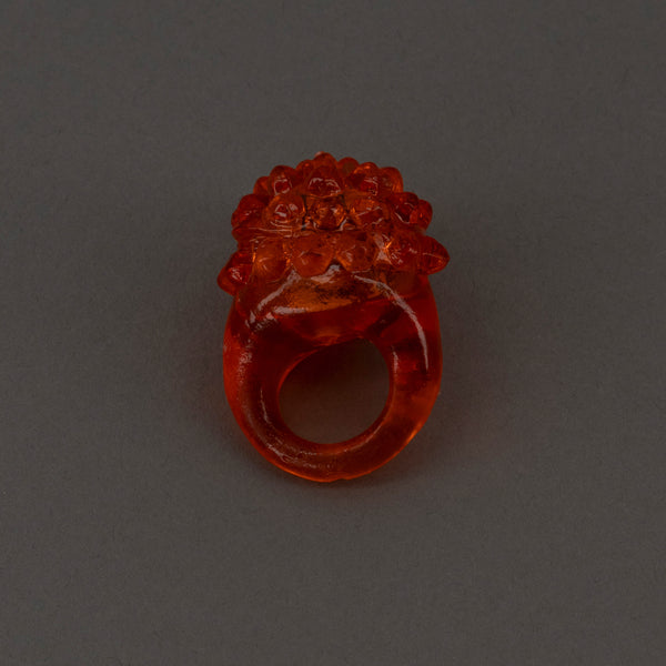 Red Light Up LED Flashing Jelly Bumpy Rings