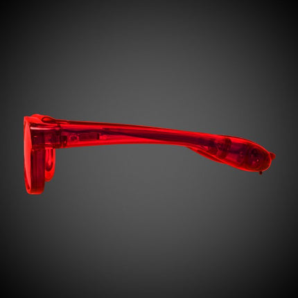 Red Light Up Retro Style Sunglasses