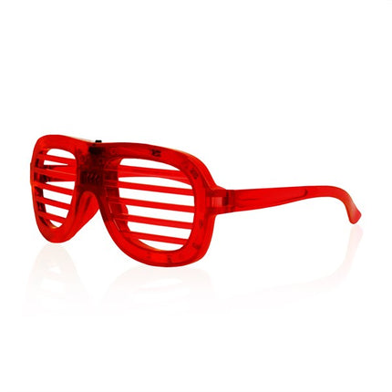 Red Slotted LED Glasses