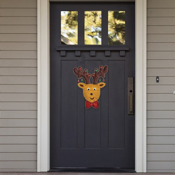 Reindeer Tinsel Door Decoration