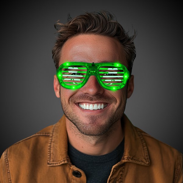 Retail Hanging Display - St. Patrick's Day LED Flashing Sunglasses