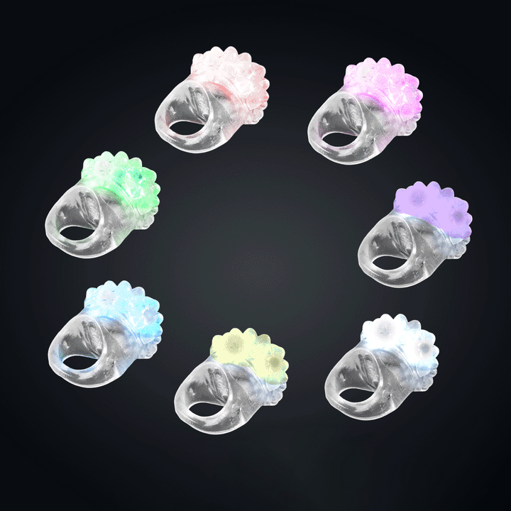 LED Light Up Rings | PartyGlowz.com