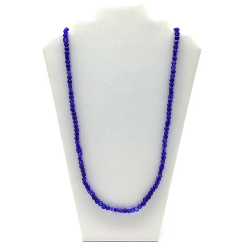 Royal Blue Glass Bead 27 Inches Necklaces
