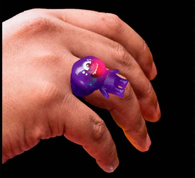 1" Light Up Purple Monster Ring
