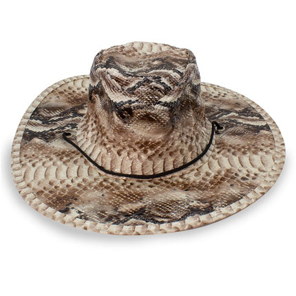 Serpent Print Metallic Snakeskin Cowboy Hat
