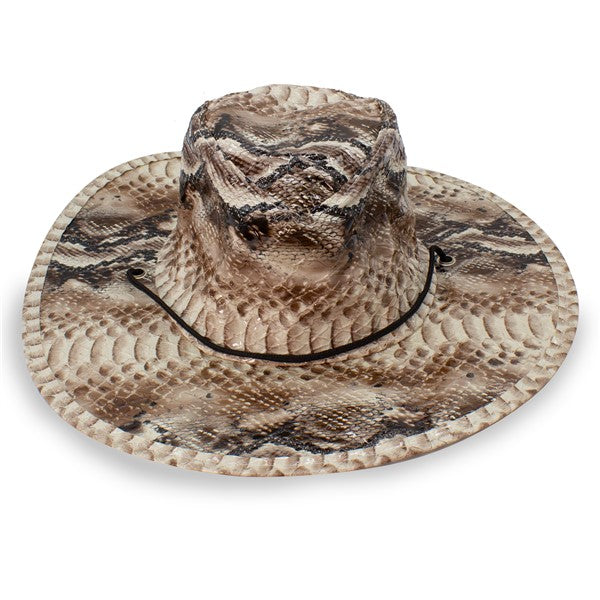 Serpent Print Metallic Snakeskin Cowboy Hat