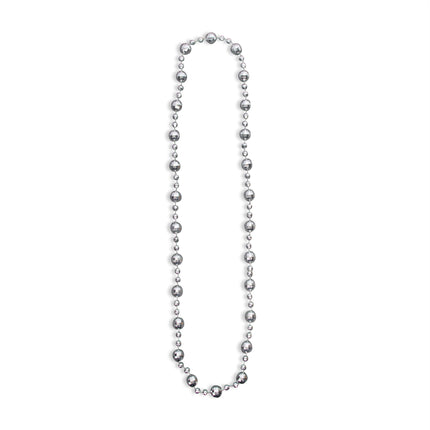 Silver Disco Ball Bead Necklace