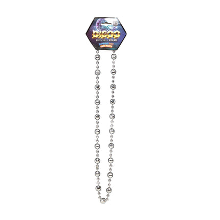 Silver Disco Ball Bead Necklace