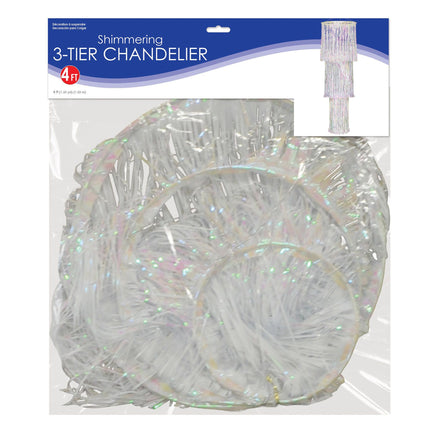 Silver Fringe Chandelier