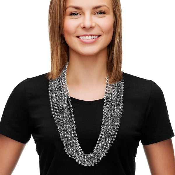 Silver 7mm Bead 33 Inch Necklaces