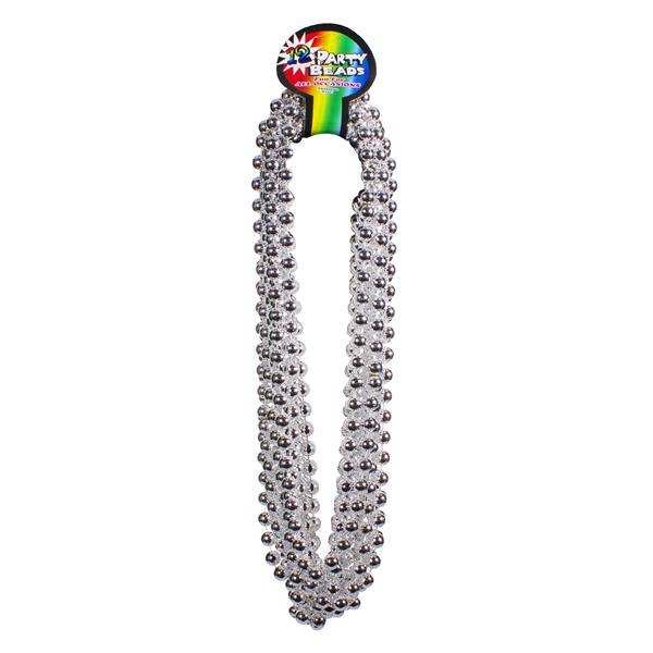 Silver 33 Inch 12mm Beaded Necklaces
