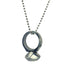Silver Jumbo Diamond Ring 7mm Beaded 33" Necklace