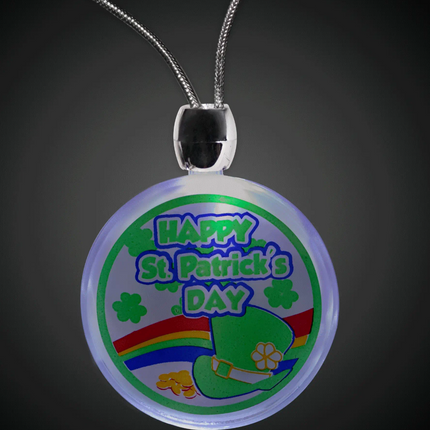 LED St. Patrick's Day Pendant Necklace