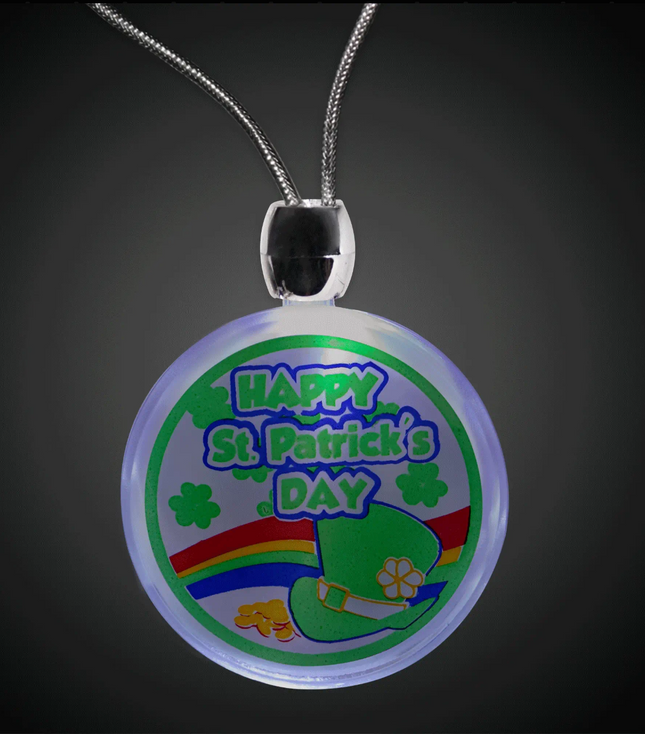 LED St. Patrick's Day Pendant Necklace