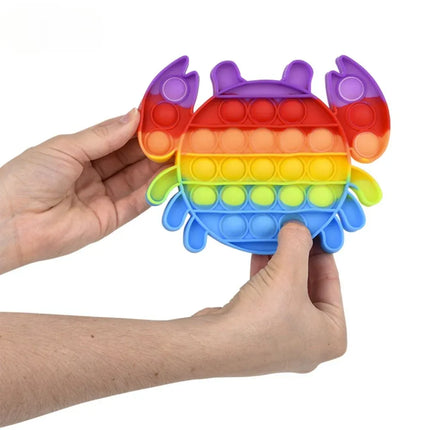 6" Rainbow Crab Bubble Poppers