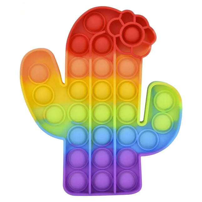 4.75" Rainbow Cactus Bubble Poppers