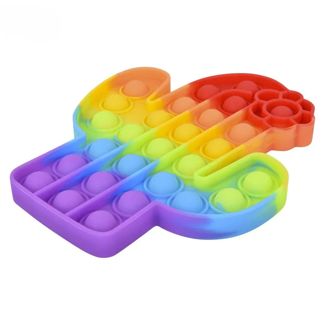 4.75" Rainbow Cactus Bubble Poppers