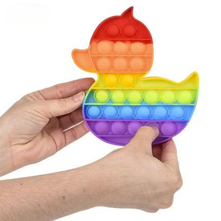 7.33" Rainbow Ducky Bubble Poppers