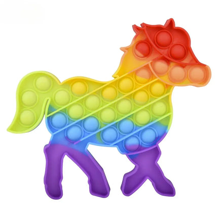6.5"-8" Rainbow Farm Animals Bubble Poppers