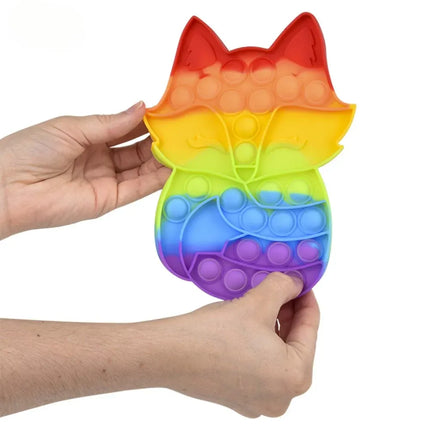 7.33" Rainbow Fox Bubble Poppers
