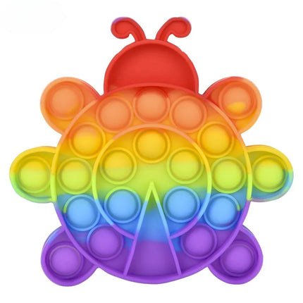 5" Rainbow Ladybug Bubble Poppers