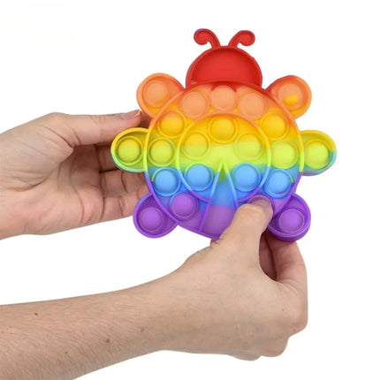 5" Rainbow Ladybug Bubble Poppers