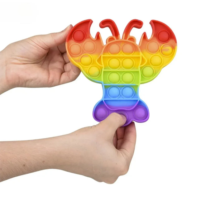 6" Rainbow Lobster Bubble Poppers