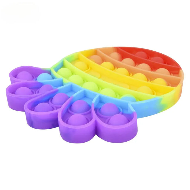 6" Rainbow Octopus Bubble Poppers