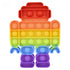 6.25" Rainbow Robot Bubble Poppers