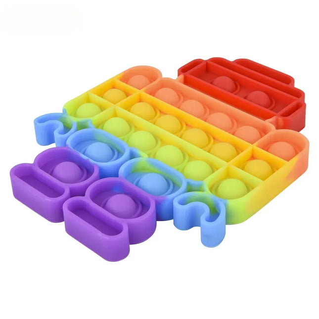 6.25" Rainbow Robot Bubble Poppers