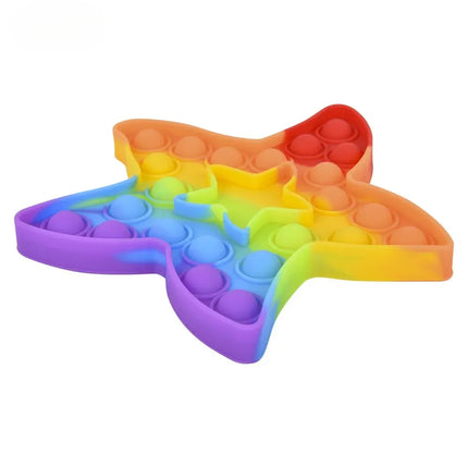 6" Rainbow Starfish Bubble Poppers