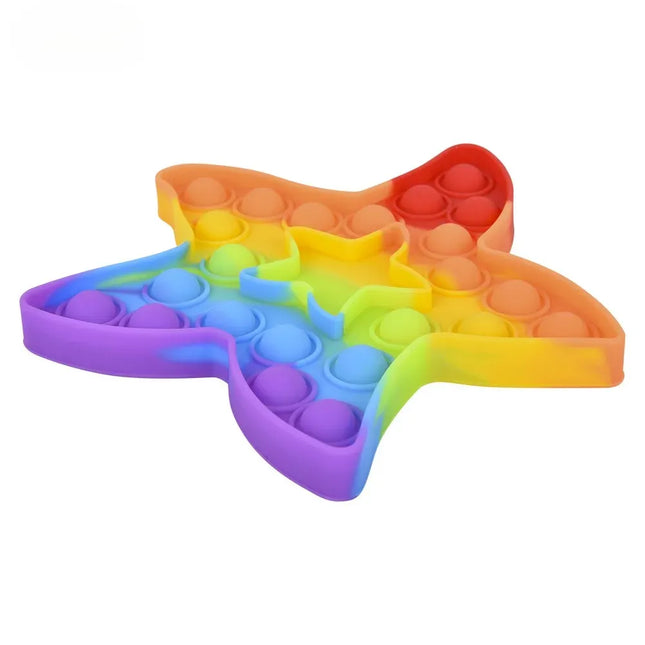 6" Rainbow Starfish Bubble Poppers