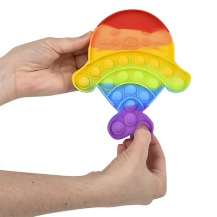 6.25" Rainbow Seal Pup Bubble Poppers