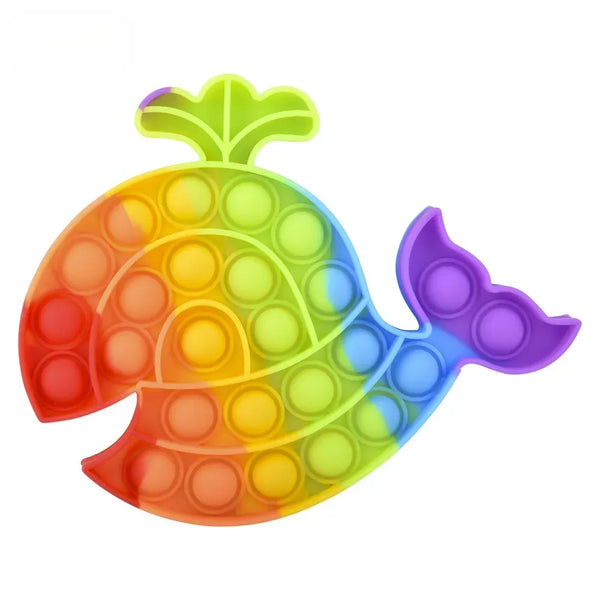 8.5 Rainbow Whale Bubble Poppers