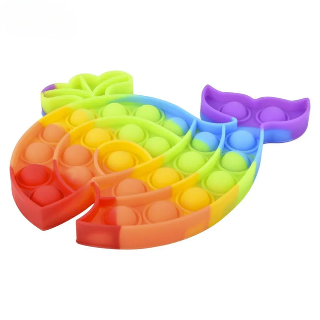 8.5" Rainbow Whale Bubble Poppers