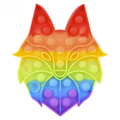 7" Rainbow Wolf Bubble Poppers