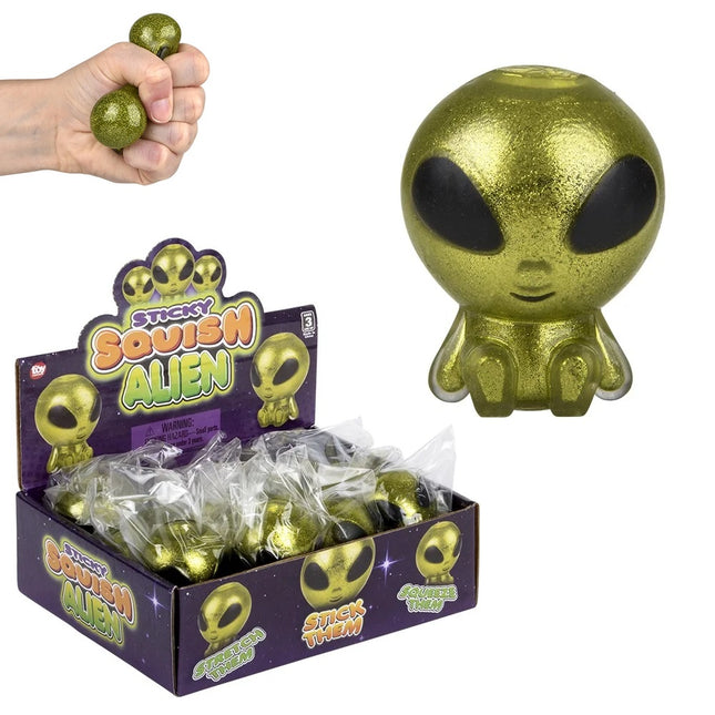 (T) 2.25 Squish Sticky Alien - 12 Per Pack