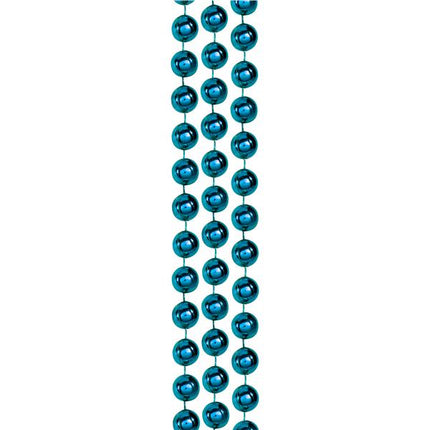 Teal 7mm Beaded 33 Inch Necklaces