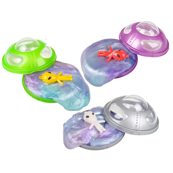 UFO Alien Rainbow Slime - 3 Inches 12 Assorted Per Pack
