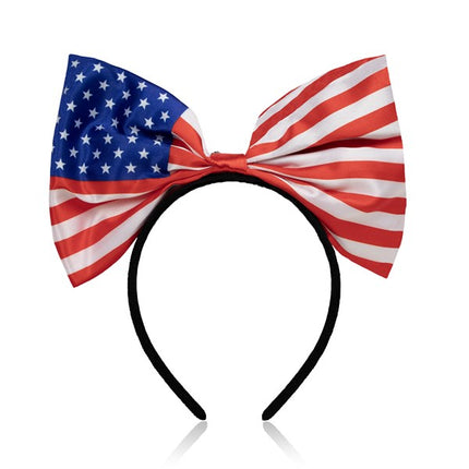 USA Flag LED Bow Headband