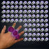 Purple LED Light Up Flashing Jelly Bumpy Rings - Pack of 96