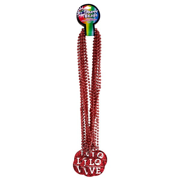 Valentine's Love Medallion Beaded Necklaces