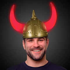 Viking Helmet With LED Light Up Horns
