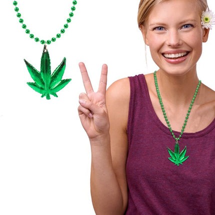 Weed Leaf Bead Necklaces