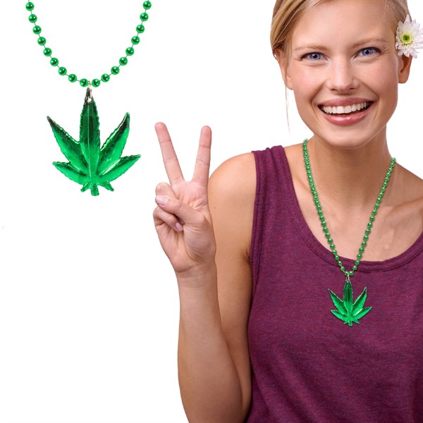 Weed Leaf Bead Necklaces